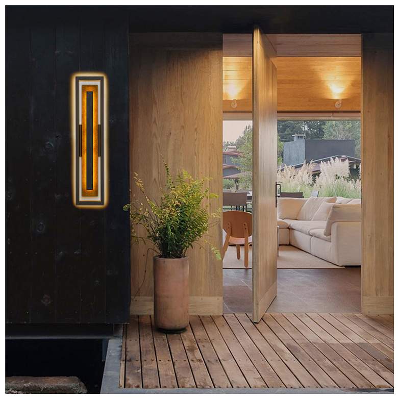 Image 6 Alteck Panels 32 1/4" High Dark Bronze LED Wall Sconce more views