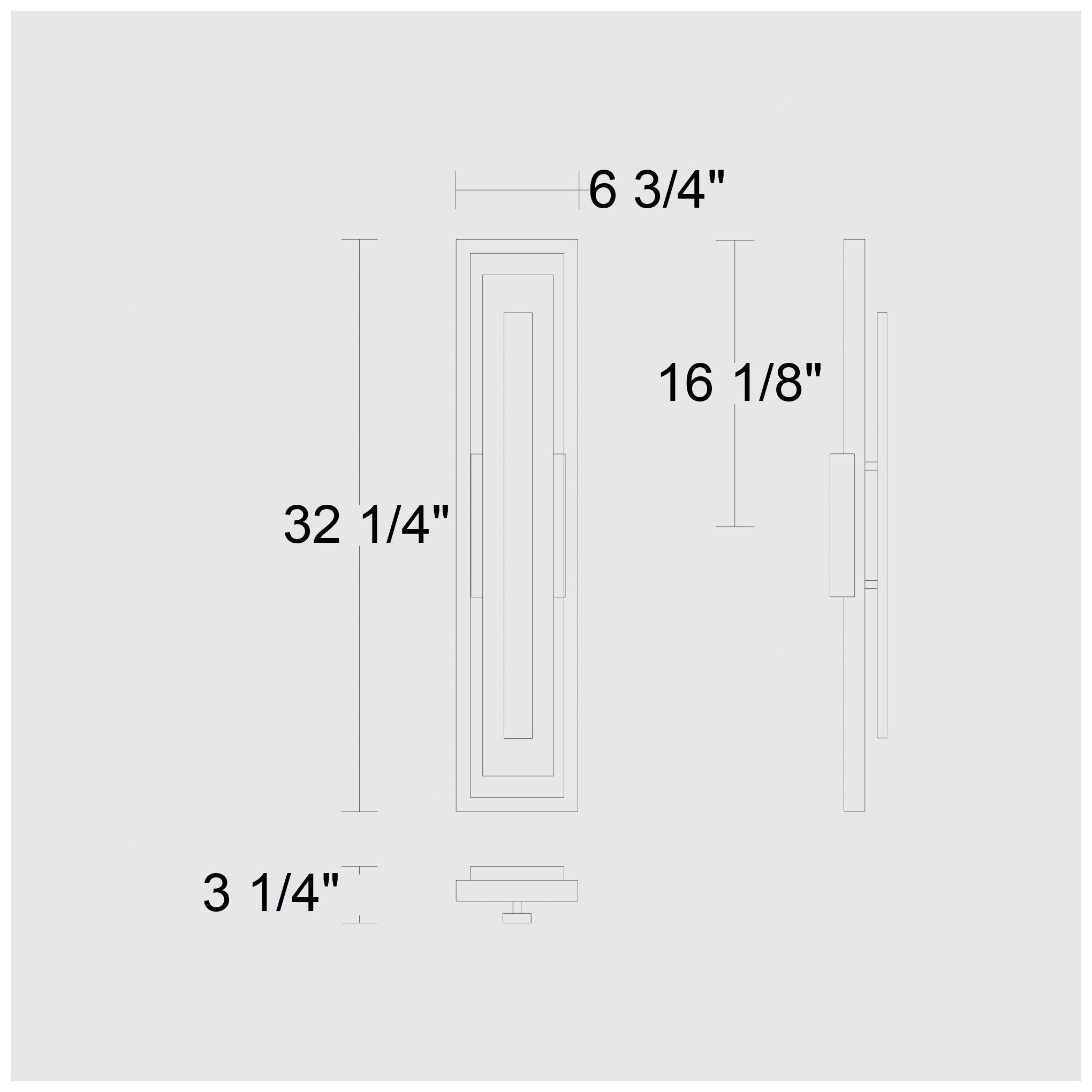 Alteck Panels 32 1/4" High Dark Bronze LED Wall Sconce