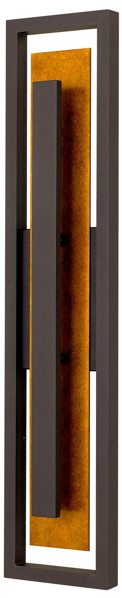 Image 3 Alteck Panels 32 1/4" High Dark Bronze LED Wall Sconce more views