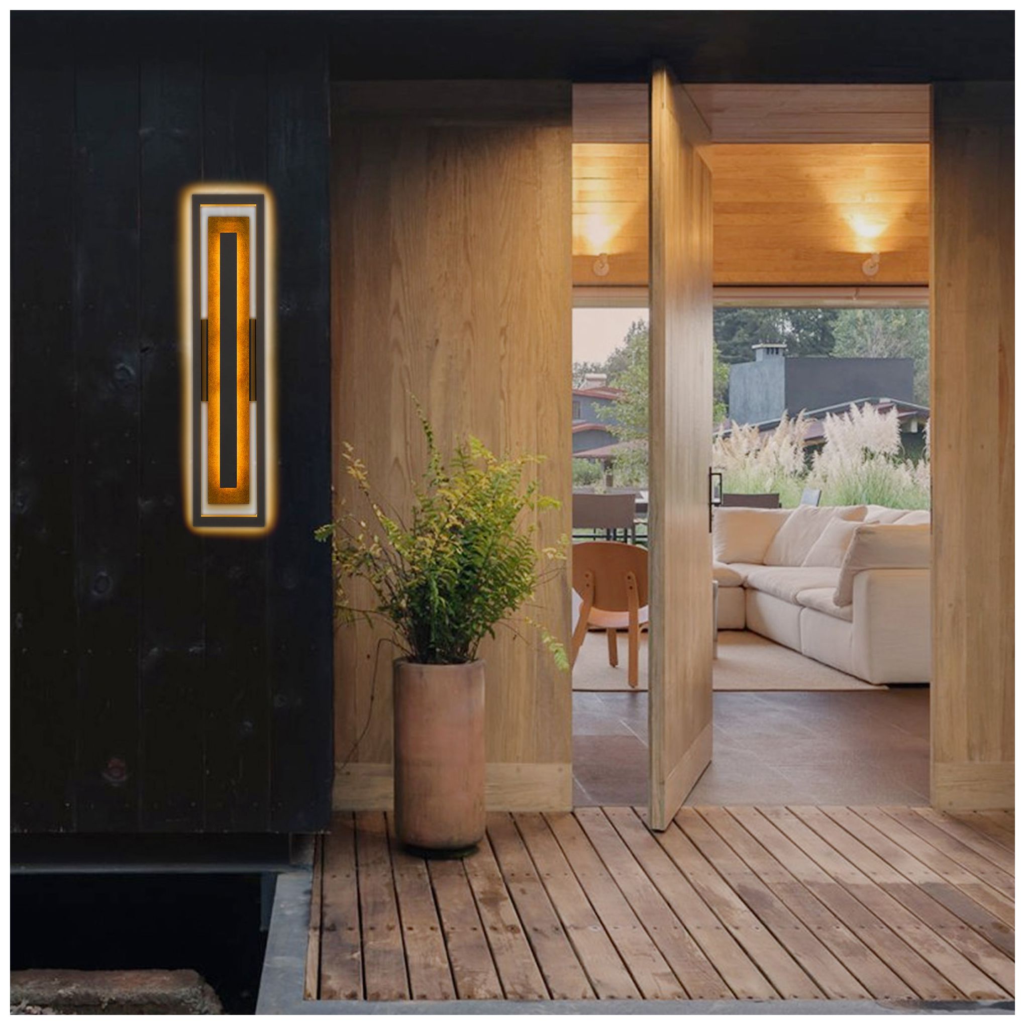 Alteck Panels 32 1/4" High Dark Bronze LED Wall Sconce