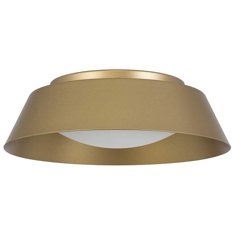Image 2 Alteck Pez 11" Painted Brass LED Flush Mount more views