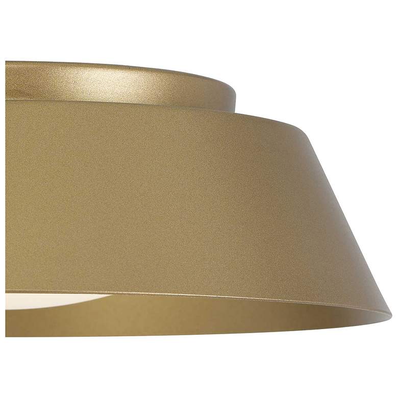 Image 5 Alteck Pez 11" Painted Brass LED Flush Mount more views