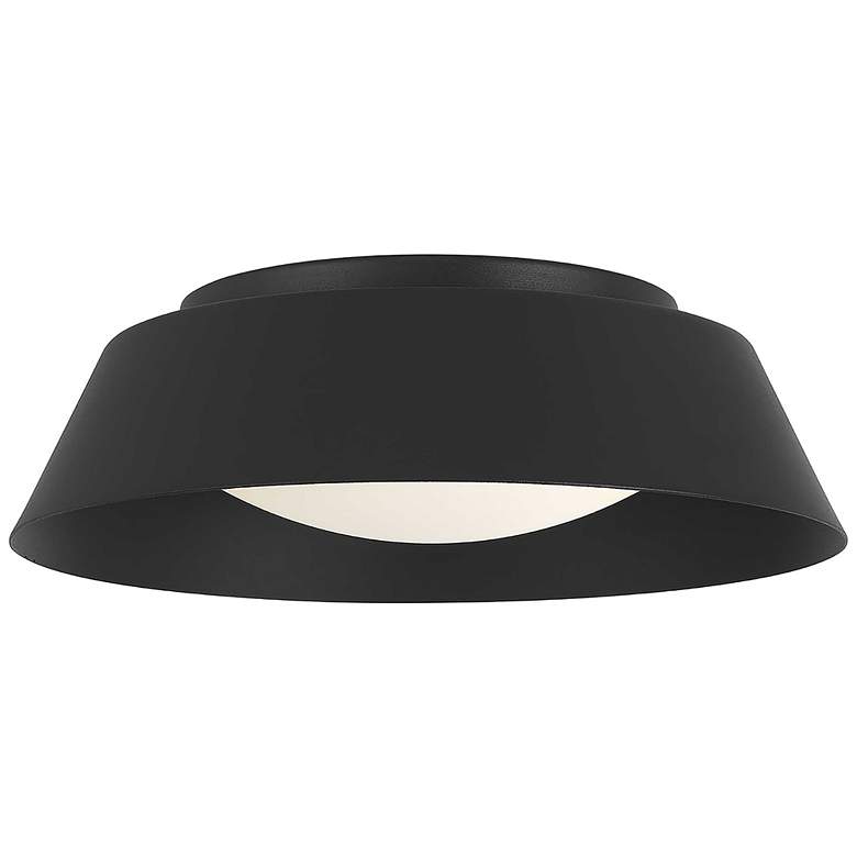 Image 1 Alteck Pez 11" Sand Black LED Flush Mount