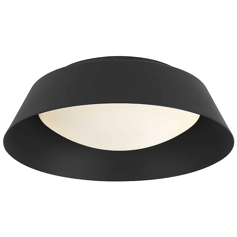Image 4 Alteck Pez 11" Sand Black LED Flush Mount more views