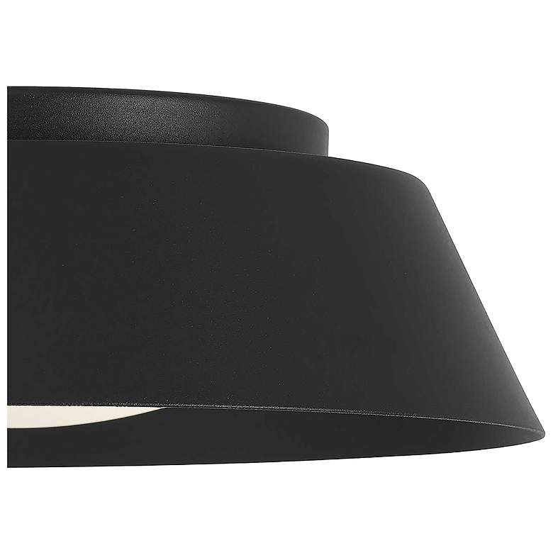 Image 5 Alteck Pez 11" Sand Black LED Flush Mount more views