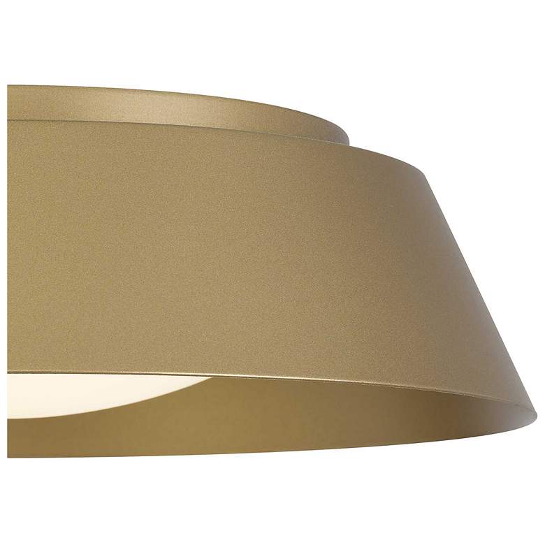Image 5 Alteck Pez 15" Painted Brass LED Flush Mount more views