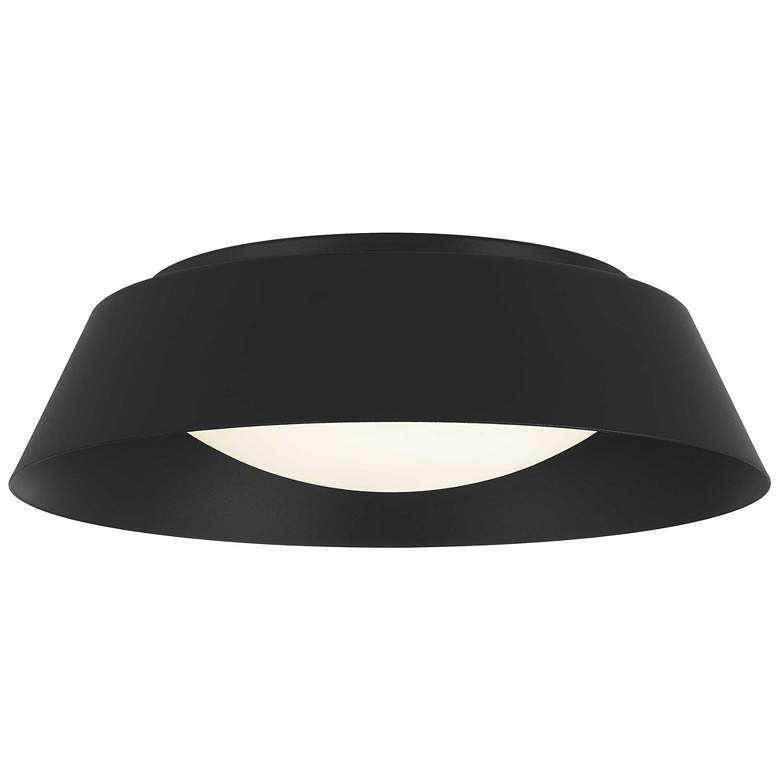 Image 1 Alteck Pez 15" Sand Black LED Flush Mount