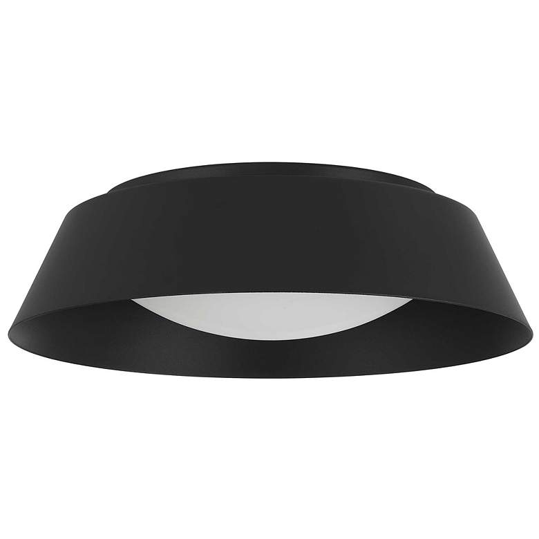 Image 2 Alteck Pez 15" Sand Black LED Flush Mount more views