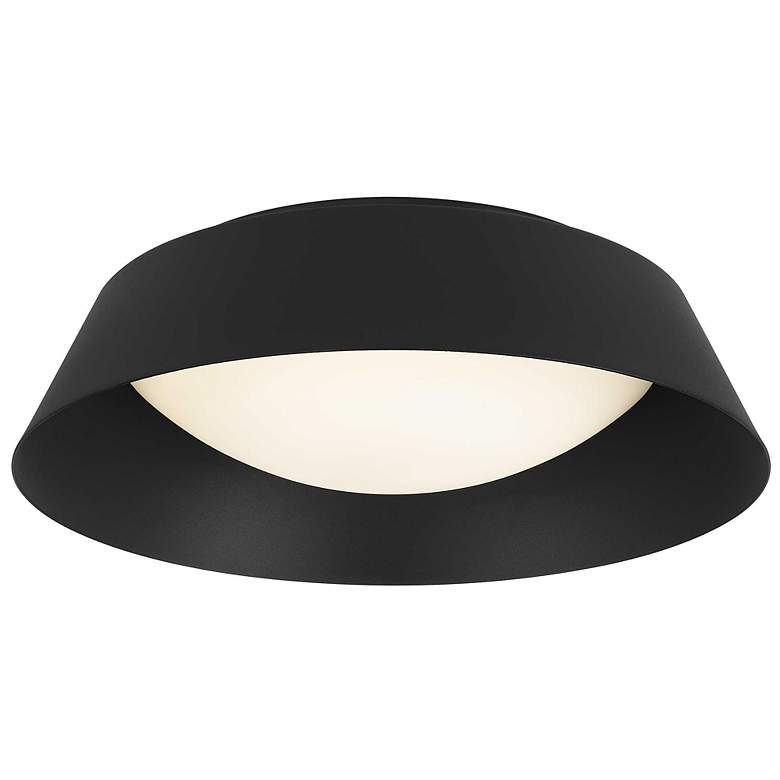 Image 4 Alteck Pez 15" Sand Black LED Flush Mount more views