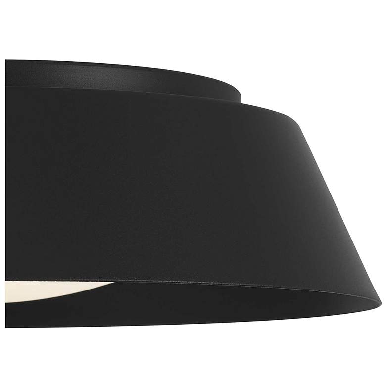Image 5 Alteck Pez 15" Sand Black LED Flush Mount more views