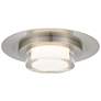 1_Alteck Plate Round 12" Brushed Stainless Steel LED Flush Mount