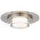 Alteck Plate Round 12" Brushed Stainless Steel LED Flush Mount