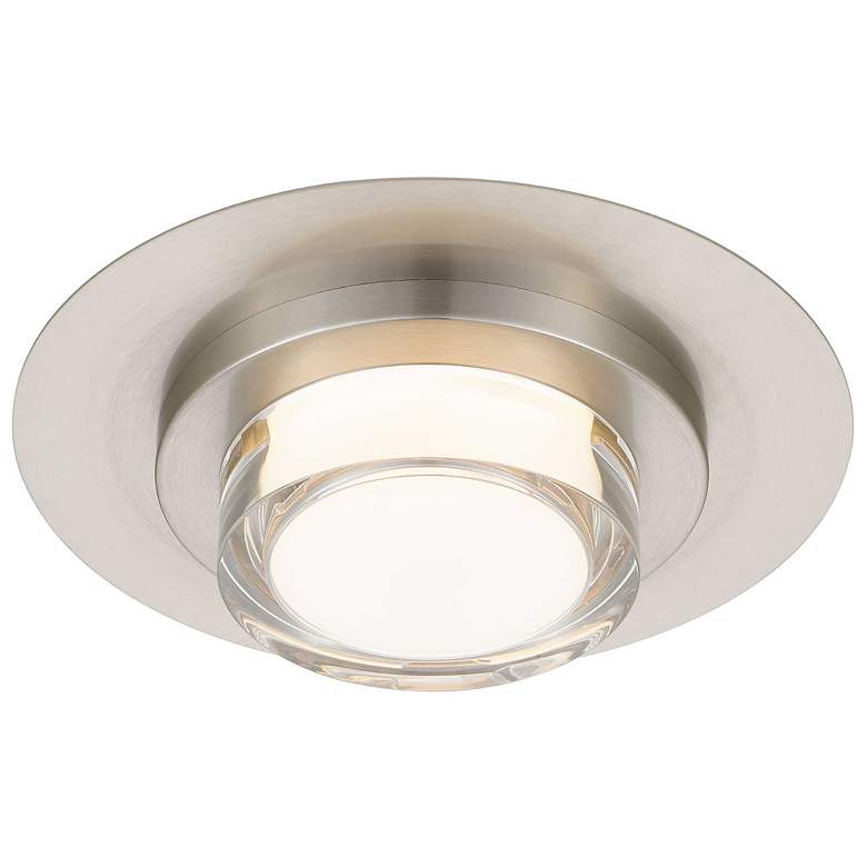 Image 3 Alteck Plate Round 12" Brushed Stainless Steel LED Flush Mount more views