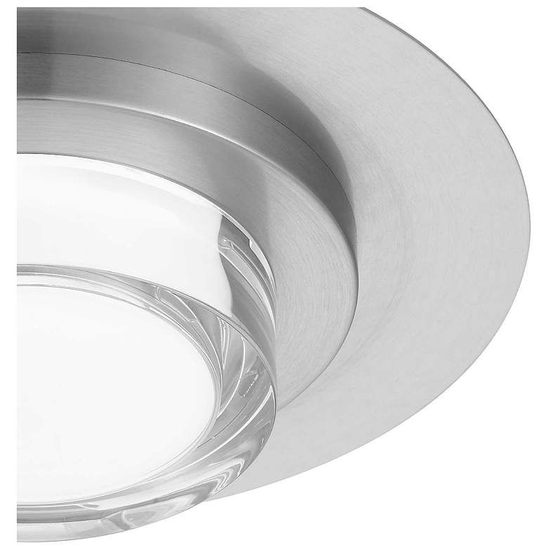 Image 5 Alteck Plate Round 12" Brushed Stainless Steel LED Flush Mount more views