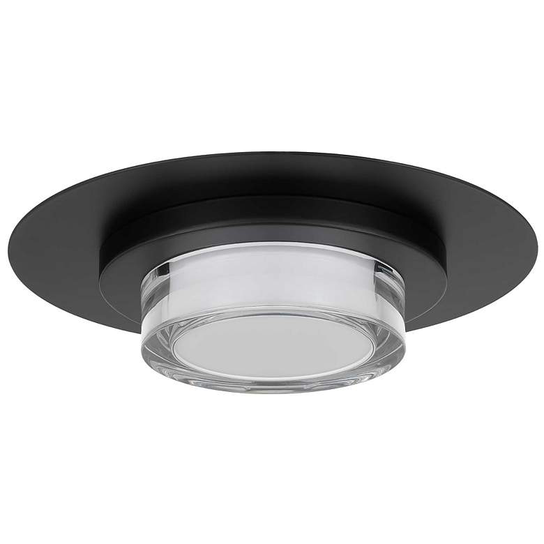Image 2 Alteck Plate Round 12" Sand Black LED Flush Mount more views