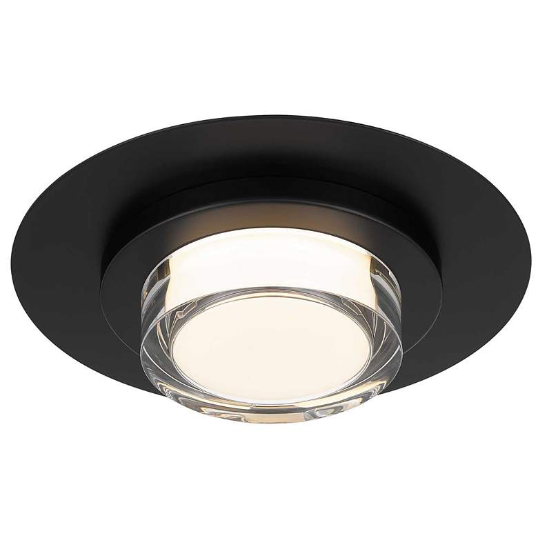 Image 4 Alteck Plate Round 12" Sand Black LED Flush Mount more views