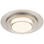 1_Alteck Plate Round 16" Brushed Stainless Steel LED Flush Mount