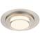 Alteck Plate Round 16" Brushed Stainless Steel LED Flush Mount