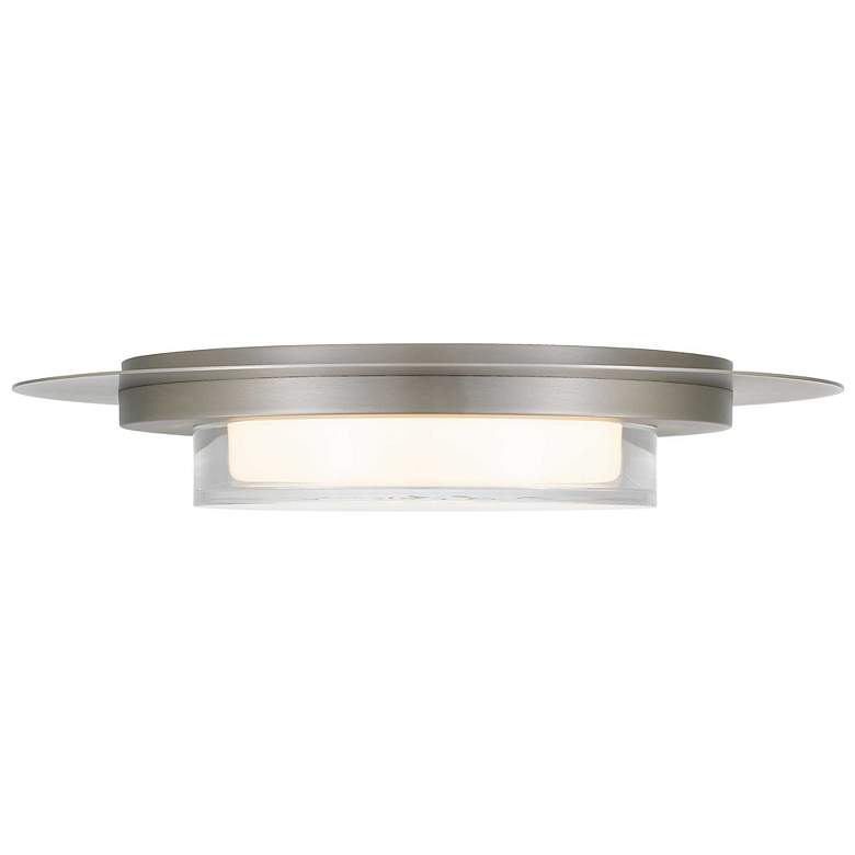 Image 2 Alteck Plate Round 16" Brushed Stainless Steel LED Flush Mount more views