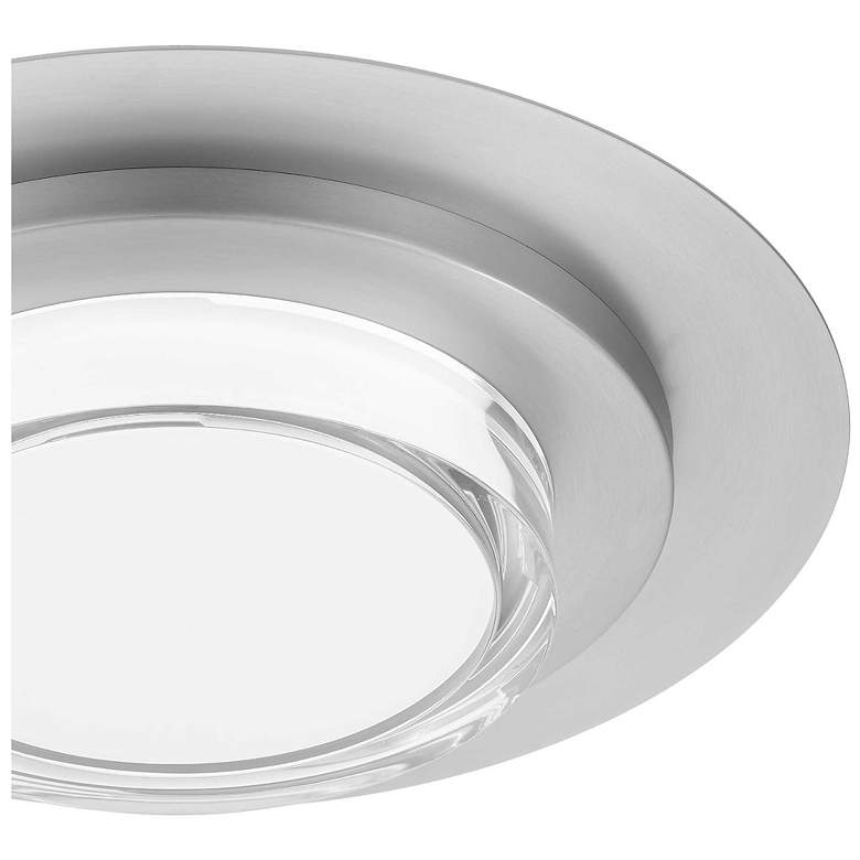 Image 3 Alteck Plate Round 16" Brushed Stainless Steel LED Flush Mount more views