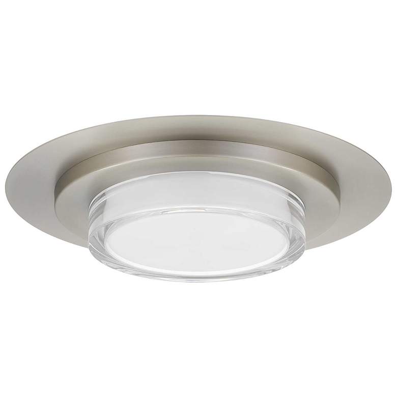Image 5 Alteck Plate Round 16" Brushed Stainless Steel LED Flush Mount more views