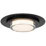 1_Alteck Plate Round 16" Sand Black LED Flush Mount