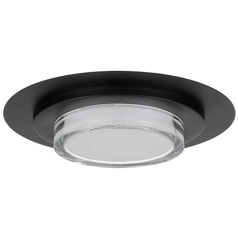 Image 2 Alteck Plate Round 16" Sand Black LED Flush Mount more views