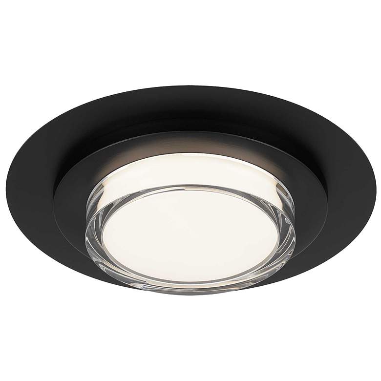 Image 3 Alteck Plate Round 16" Sand Black LED Flush Mount more views