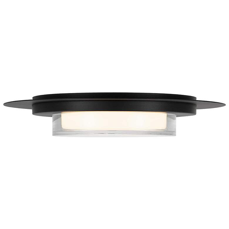 Image 4 Alteck Plate Round 16" Sand Black LED Flush Mount more views