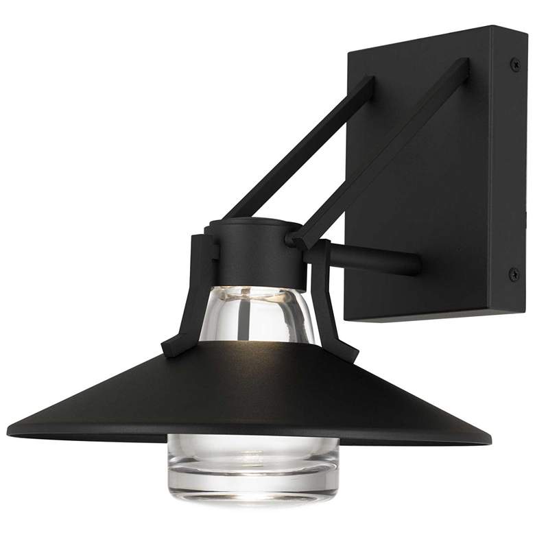 Image 1 Alteck Radiant 10 1/2" High Sand Black LED Wall Sconce