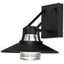 1_Alteck Radiant 10 1/2" High Sand Black LED Wall Sconce
