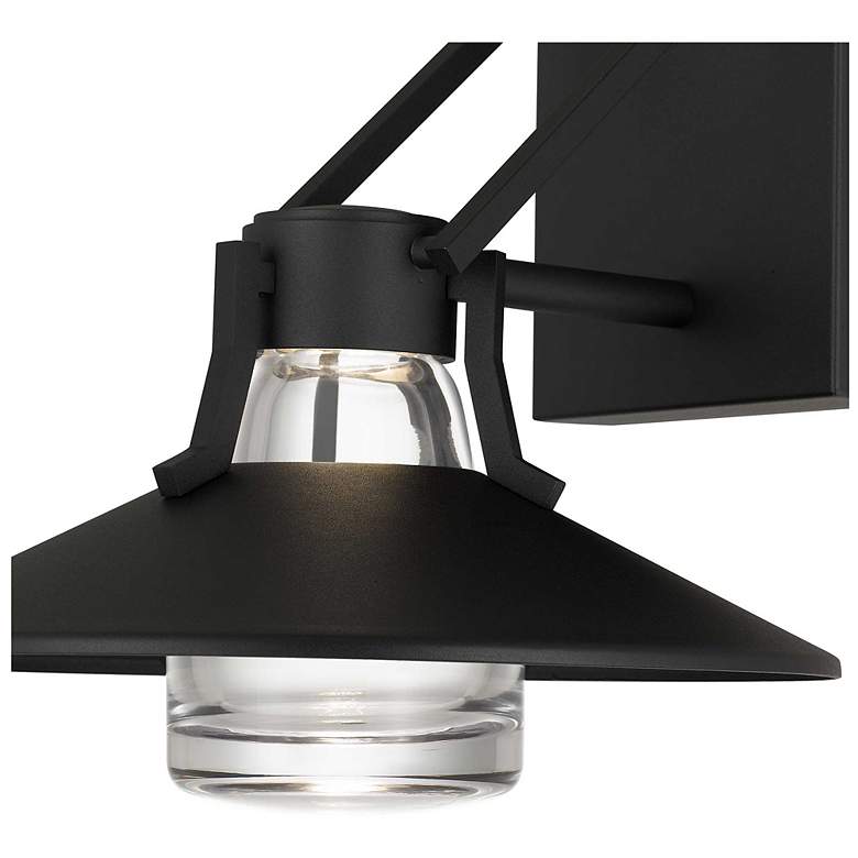 Image 5 Alteck Radiant 10 1/2" High Sand Black LED Wall Sconce more views