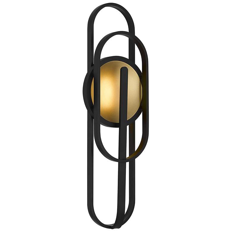 Image 1 Alteck Raymond 30" High Sand Black LED Wall Sconce