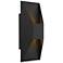 Alteck Ribbed 12" High Sand Black LED Wall Sconce