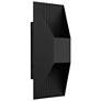 2_Alteck Ribbed 12" High Sand Black LED Wall Sconce more views