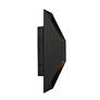 4_Alteck Ribbed 12" High Sand Black LED Wall Sconce more views