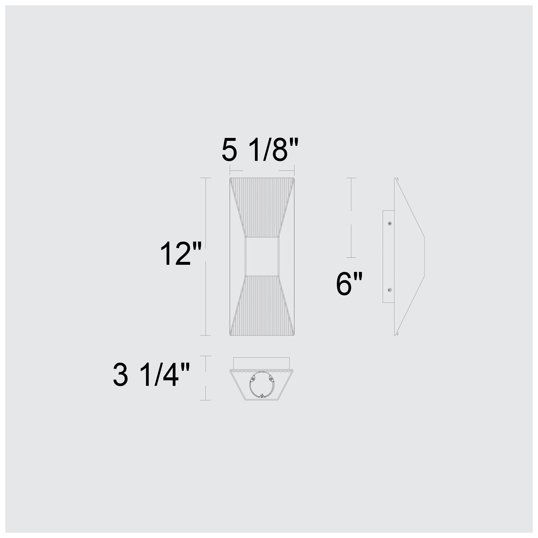 Image 7 Alteck Ribbed 12" High Sand Black LED Wall Sconce more views