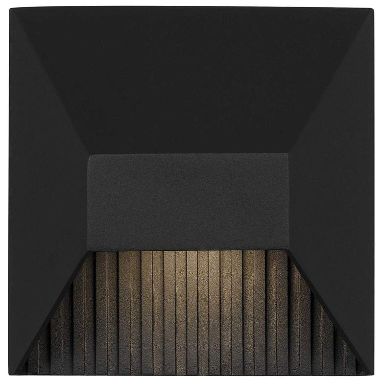 Image 3 Alteck Ribbed 5" High Sand Black LED Wall Sconce more views