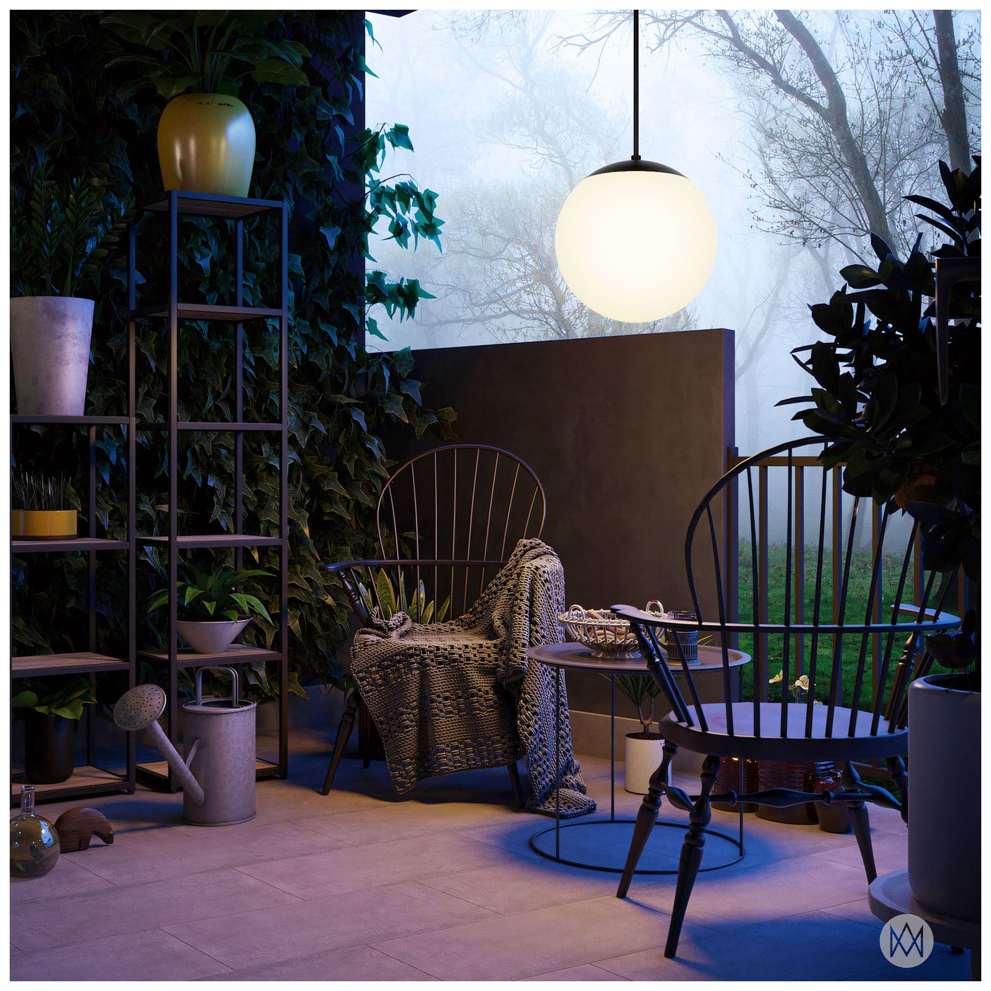 Alteck Rondure 14" Sand Black LED Pendant