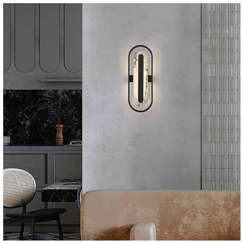 Image 7 Alteck Roundabout 22" High Sand Black LED Wall Sconce more views