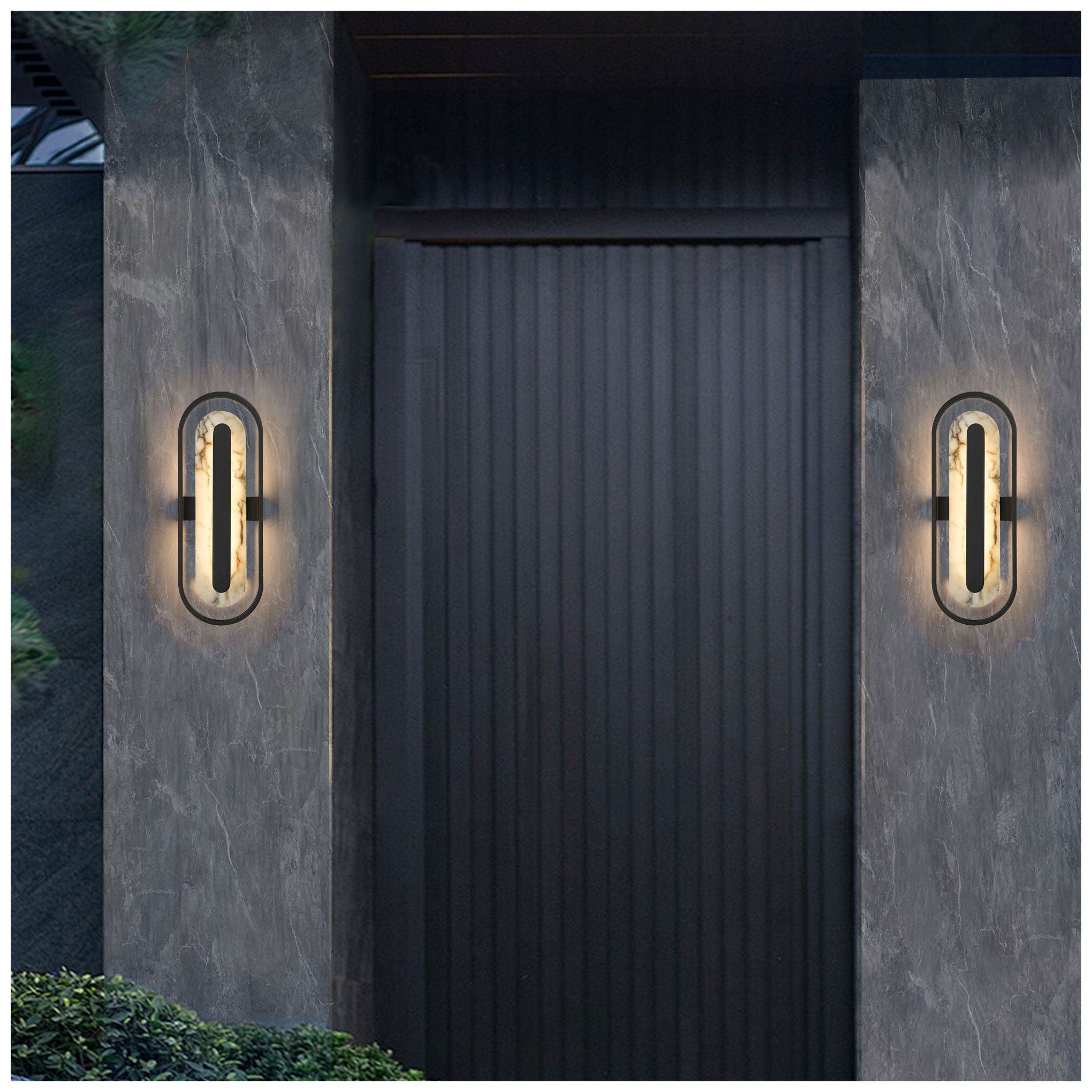 Alteck Roundabout 22" High Sand Black LED Wall Sconce