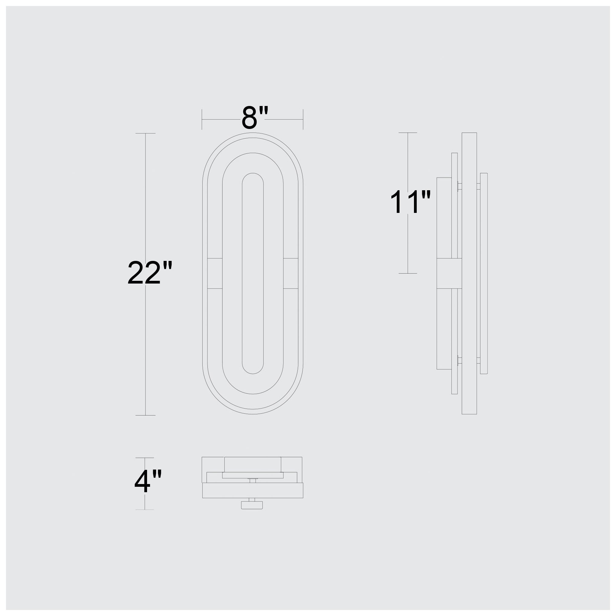 Alteck Roundabout 22" High Sand Black LED Wall Sconce
