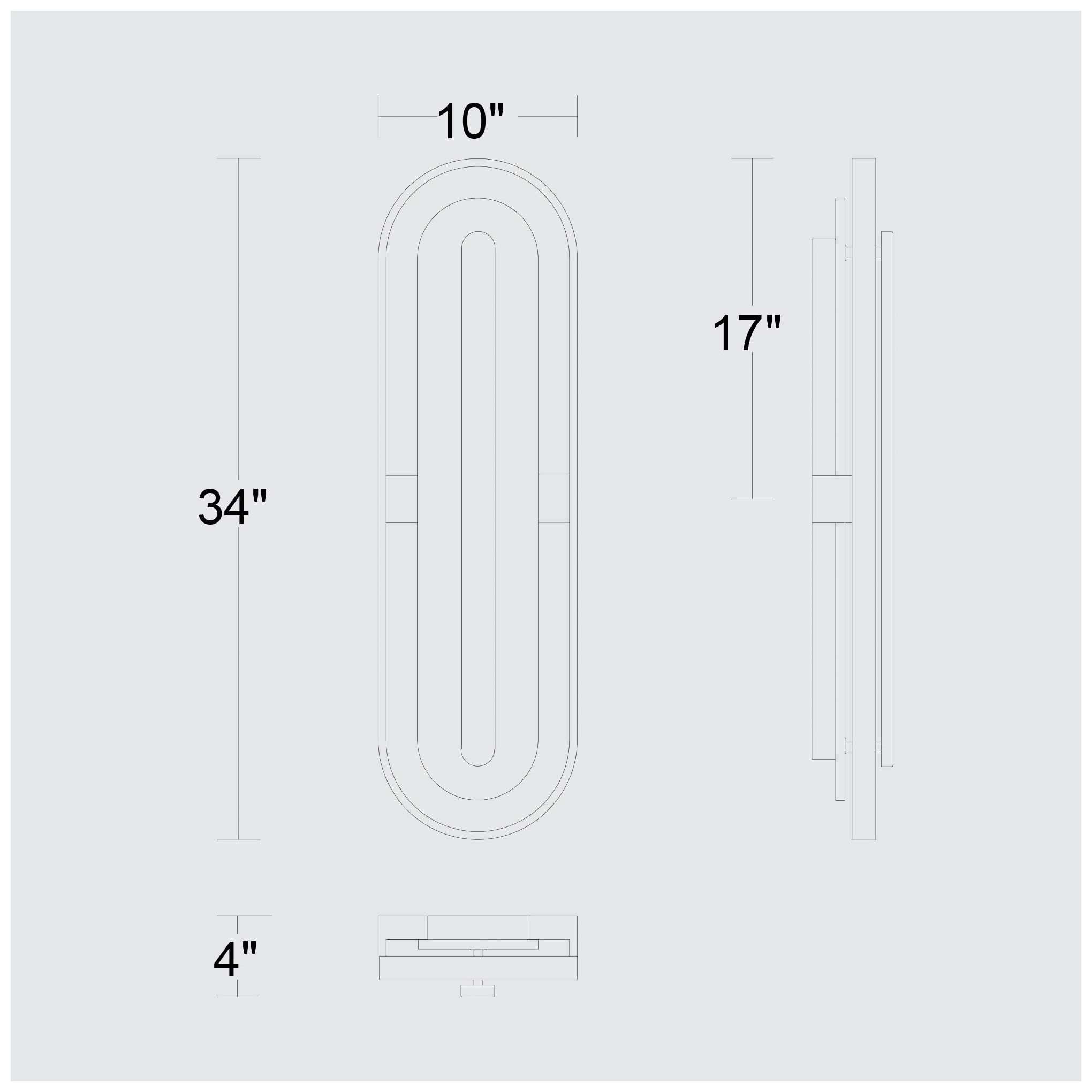Alteck Roundabout 34" High Sand Black LED Wall Sconce
