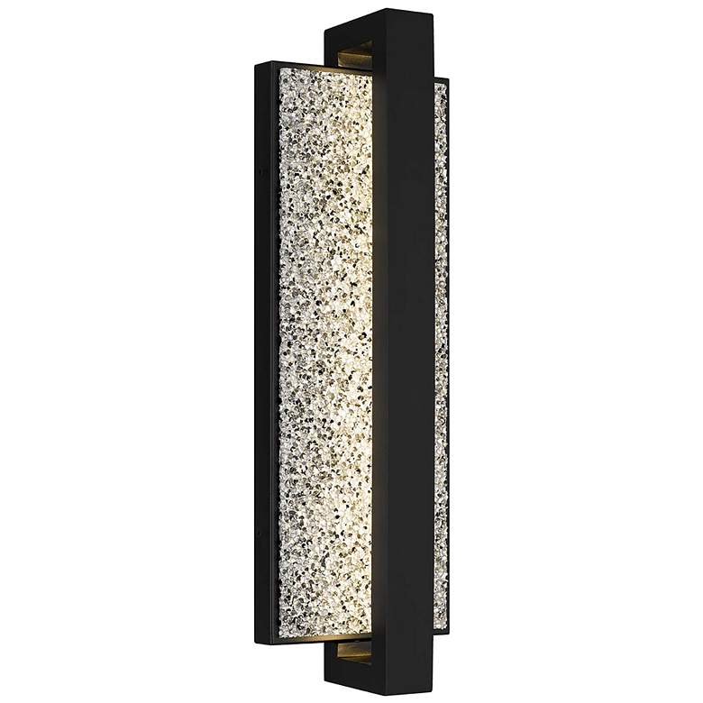 Image 1 Alteck Seafoam 19" Sand Black/Silver Aluminum Bubble LED Wall Sconce