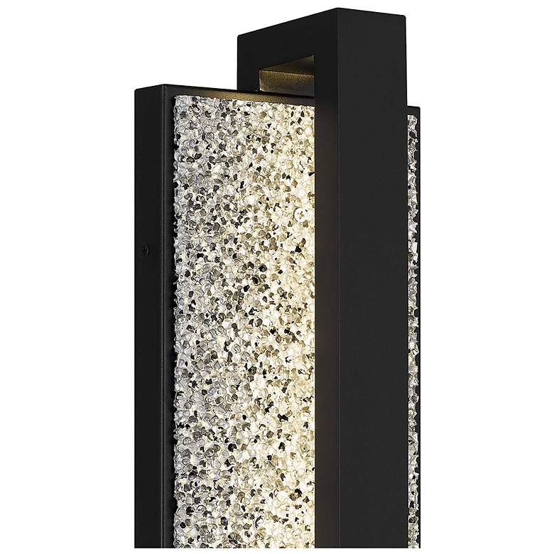 Image 5 Alteck Seafoam 19" Sand Black/Silver Aluminum Bubble LED Wall Sconce more views