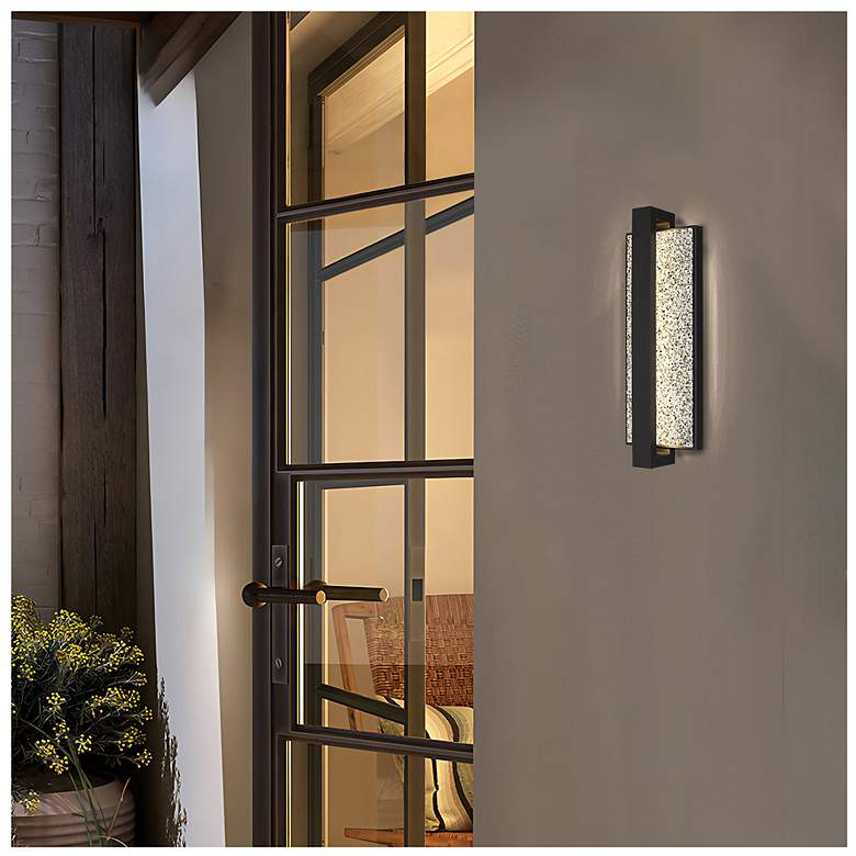 Image 6 Alteck Seafoam 19" Sand Black/Silver Aluminum Bubble LED Wall Sconce more views
