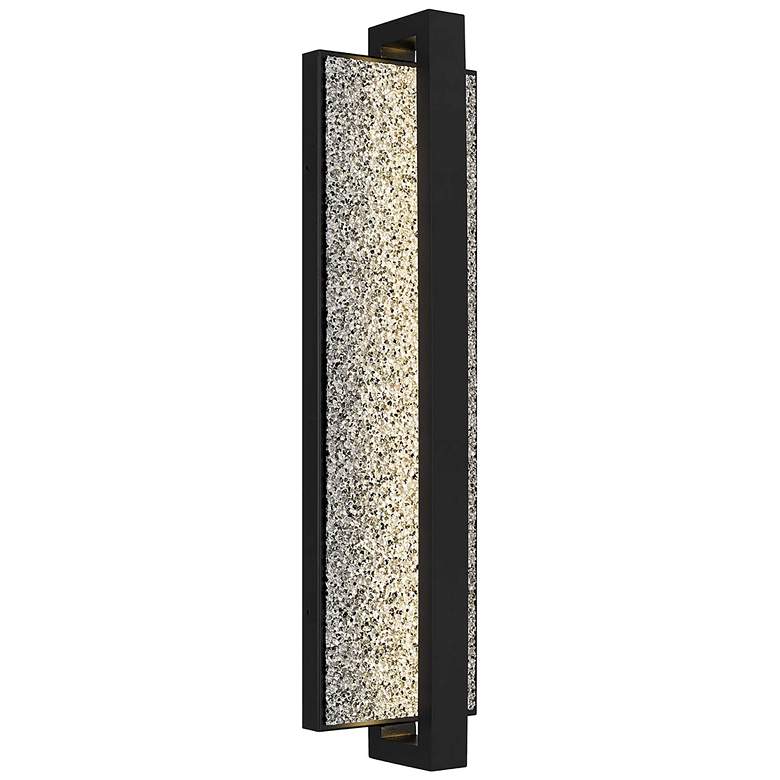 Image 1 Alteck Seafoam 26" Sand Black/Silver Aluminum Bubble LED Wall Sconce