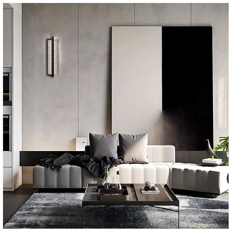 Image 4 Alteck Seafoam 26" Sand Black/Silver Aluminum Bubble LED Wall Sconce more views