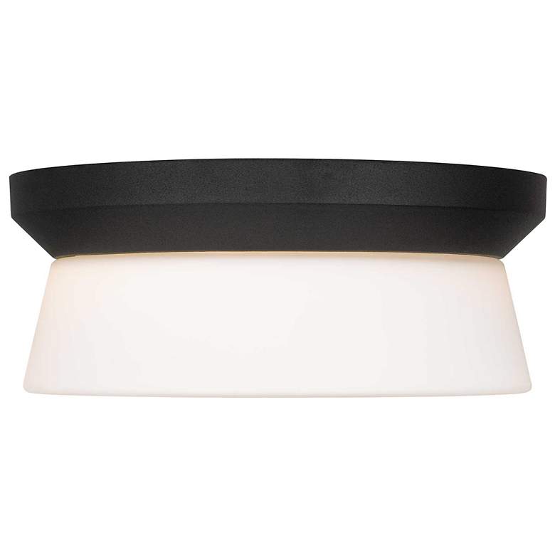 Image 3 Alteck Skirt 11" Sand Black LED Flush Mount more views