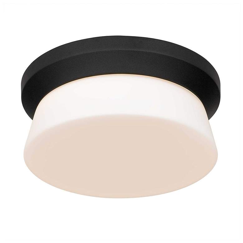 Image 4 Alteck Skirt 11" Sand Black LED Flush Mount more views